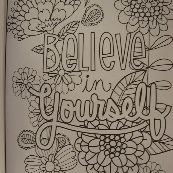 Timeless Creations Creative Quotes Cra-z-art Coloring Book Unused 1 sided pages - Picture 6 of 11